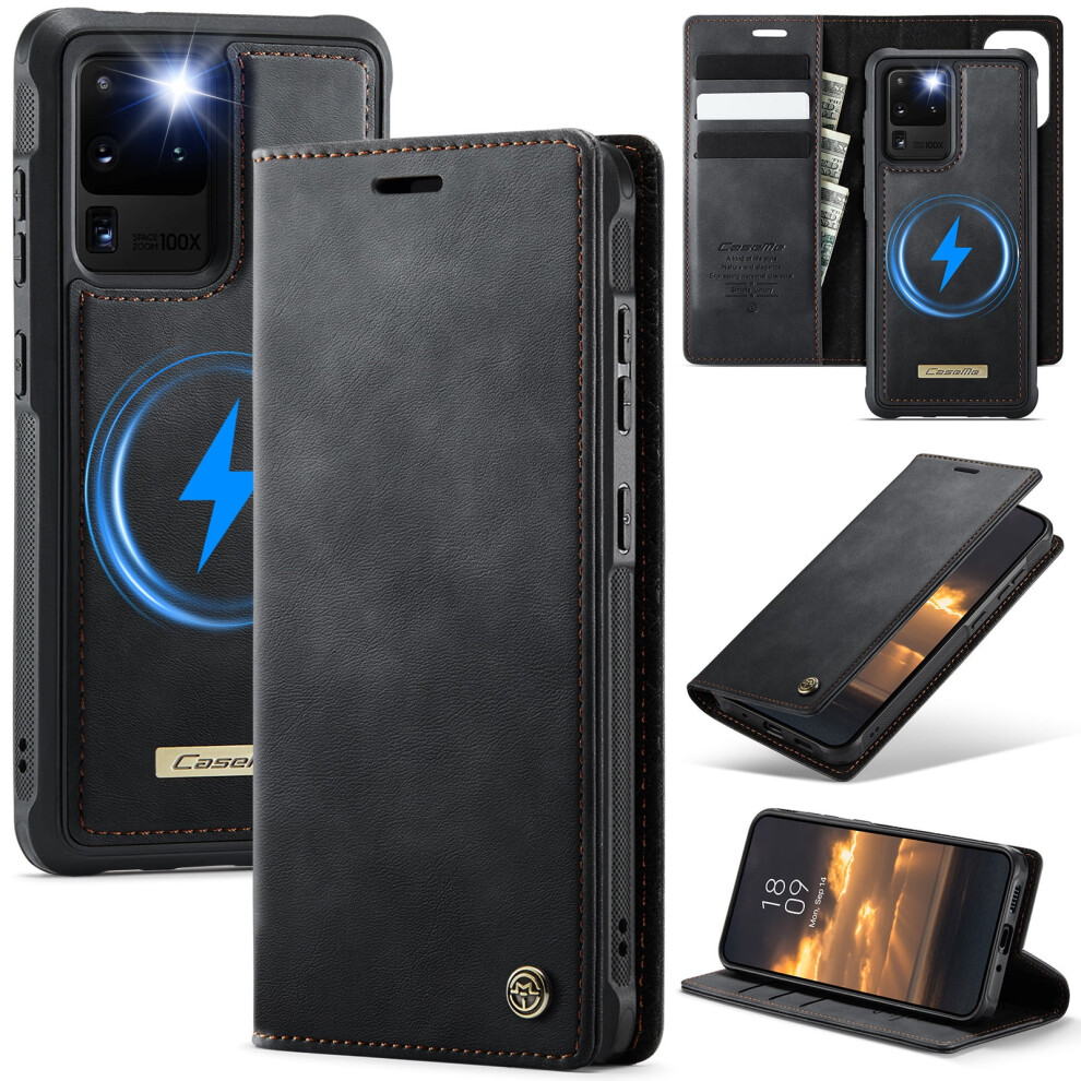 Caseme Wallet Case For Samsung Galaxy S20 Ultra 6.9", Magsafe-Compatible, Rfid-Blocking, Flip Stand, Shockproof, Magnetic & Detachable 9193271092452