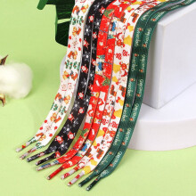 5Pairs 47" Flat Printed Shoelaces,Shoe Laces for Sneakers, Designer Fun Shoestring, Shoelace for Christmas