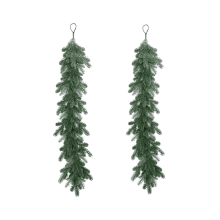 Guirlanda artificial de pinheiro rabo de rato com cinco galhos – 120 cm (47,24") – Folhagem realista para decoração de Natal, festas e inverno.