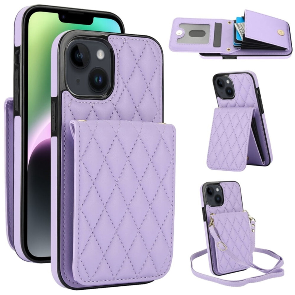 Iphone 14 Pu Leather Rfid Wallet Case Purple 9122141651642