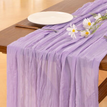 Chemin de table en mousseline couleur terre cuite – 305 cm (120 pouces) – Décoration bohème rustique de style ferme, idéal pour Thanksgiving,