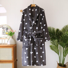 Pluche thermische fleece badjas voor heren, zware winterkleding voor thuis, 915 g, zachte en comfortabele flanellen badjas om binnenshuis in te