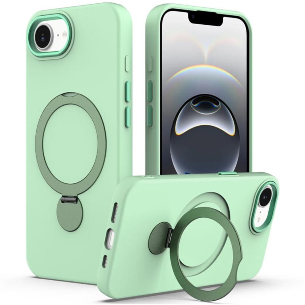 Iphone 16E Case (Compatible With Magsafe) Â Military-Grade Shockproof With Invisible Magnetic O-Ring Stand, Green 9327961735835