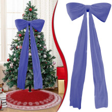 Luxury Christmas Bow Tree Topper Giant 6 Ft Extra Large Purple Velvet Bow for Indoor Home Decoration Holiday Decor for Mantle Wall Party