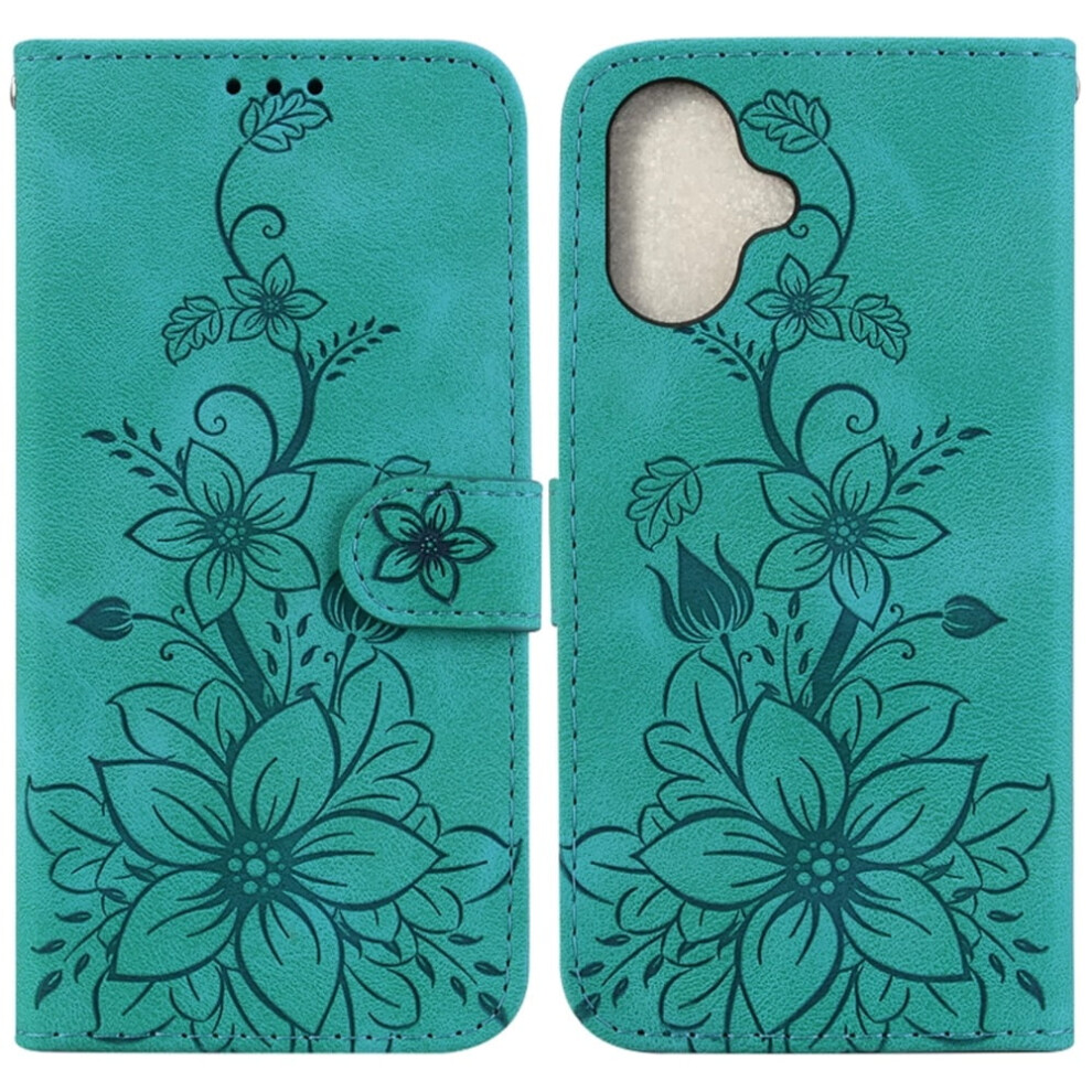 Iphone 16 Pu Leather Flip Wallet Case 6.1 Inch Green 913211560877