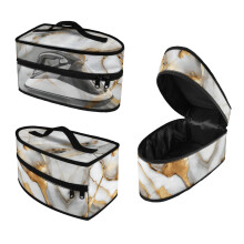 Golden Vein Marble Veining Steam Iron Case Reusable 11.8x6.69x5.5 In for Travel Steam Iron, Bag Only