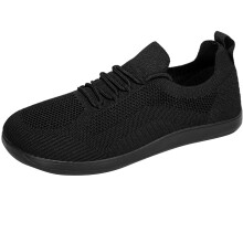 Willtoo Glyde Essence Wide Toe Minimalist Lightweight Barefoot Shoes, Breathable Mesh, Athletic Strength & Grip Sneakers for Women and Men Black