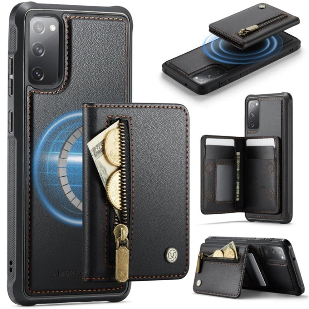 Samsung Galaxy S20 Fe 5G Case Compatible With Magsafe Â 2-In-1 Pu Leather Wallet, Rfid-Blocking, Magnetic Kickstand, Black 9327961735866