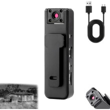 Ultra HD 2-in-1 Sports Video Recorder, 1080P Body Camera with Night Vision, 32G Storage, 5H Battery, Clip-On Wearable Action Cam