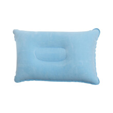 Self-Inflating Travel Pillow w/ Velvet Cover – Ergonomic Neck & Lumbar Support, Leak-Proof PVC Core, Compatible with Airplane, Car, Office & Home