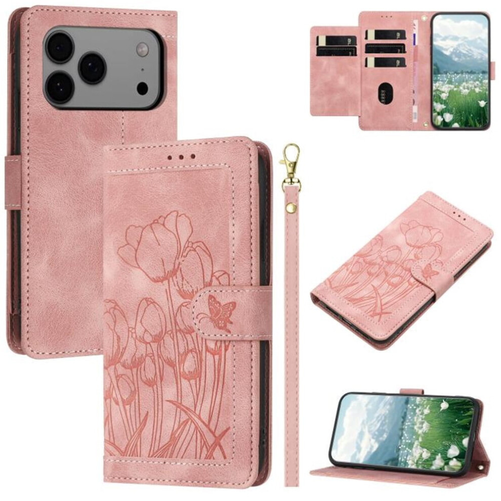 Leather Flip Wallet Case For Iphone 17 Pro Max Tulip Pink 913211563045