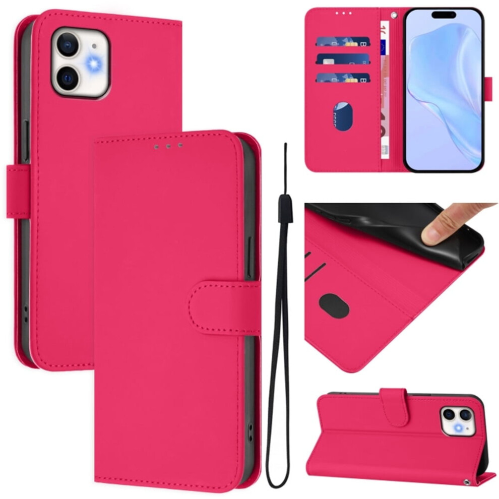 Rose Pu Leather Wallet Case With Magnetic Closure, 3 Card Slots & Wrist StrapâCompatible With Iphone 12 / 12 Pro Red 9327961737648