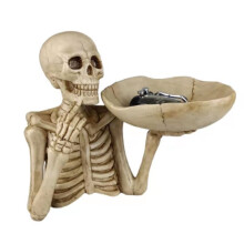 Halloween Skeleton Fruit Platter & Candy Dish – Plastic Snack Tray, Home/Desk Decoration, Compatible with Halloween Themes
