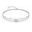 Sterling Silver Opal Butterfly Anklet, 10.7 in Cable Chain 1