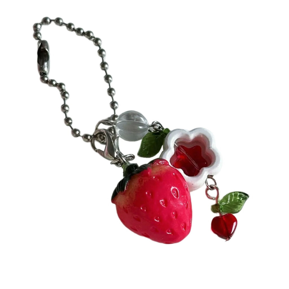 Portable Phone Decorations Keychain Portable Handmade Strawberry Phone Pendant Keyring For Fashion Individuals 9327961738676