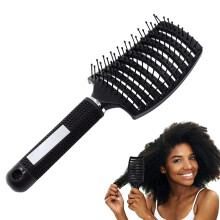 Curved Vented Hair Brush for Wet/Dry Hair – Styling Paddle Brush for All Hair Types, Compatible with Professional Use