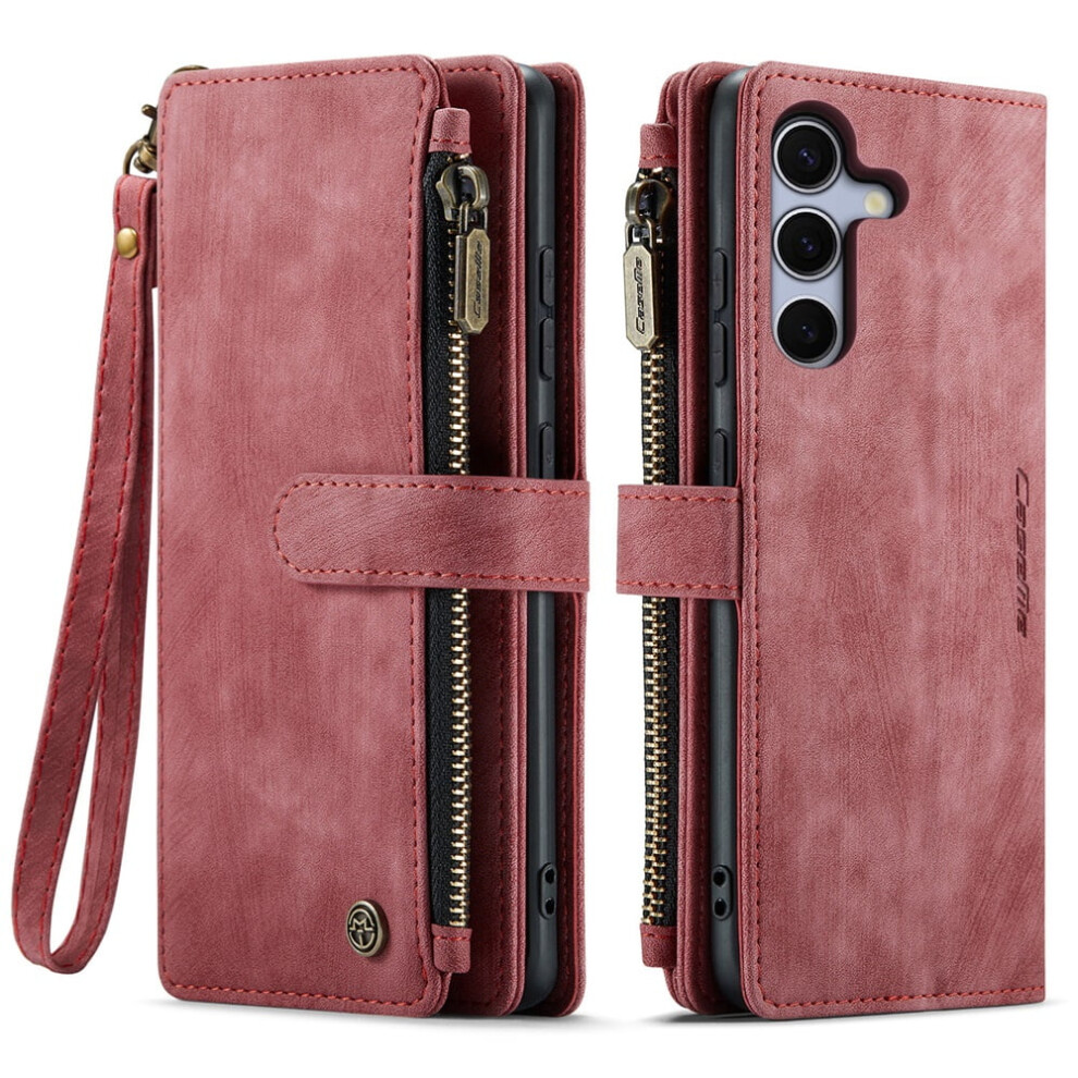 Caseme Wallet Case For Samsung Galaxy S25+ Â Pu Leather, Magnetic Flip, Lanyard Strap, Zipper Card Holder, 6.7" 9353595647565