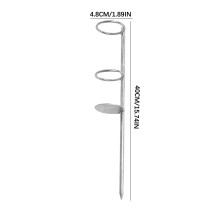 Round Double-Loop Fishing Rod Holder – Heavy-Duty Ground Mount For Shore,Beach Pier Fishing