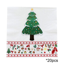 Christmas Disposable Napkins: Tree & Santa Designs, Mix-and-Match, Holiday Party & Table Decor