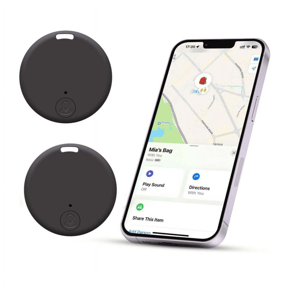 2Pcs Bluetooth Key Finder With Keychain, Compatible With Apple Find My (Ios Only), Waterproof Â Black 9482726322405