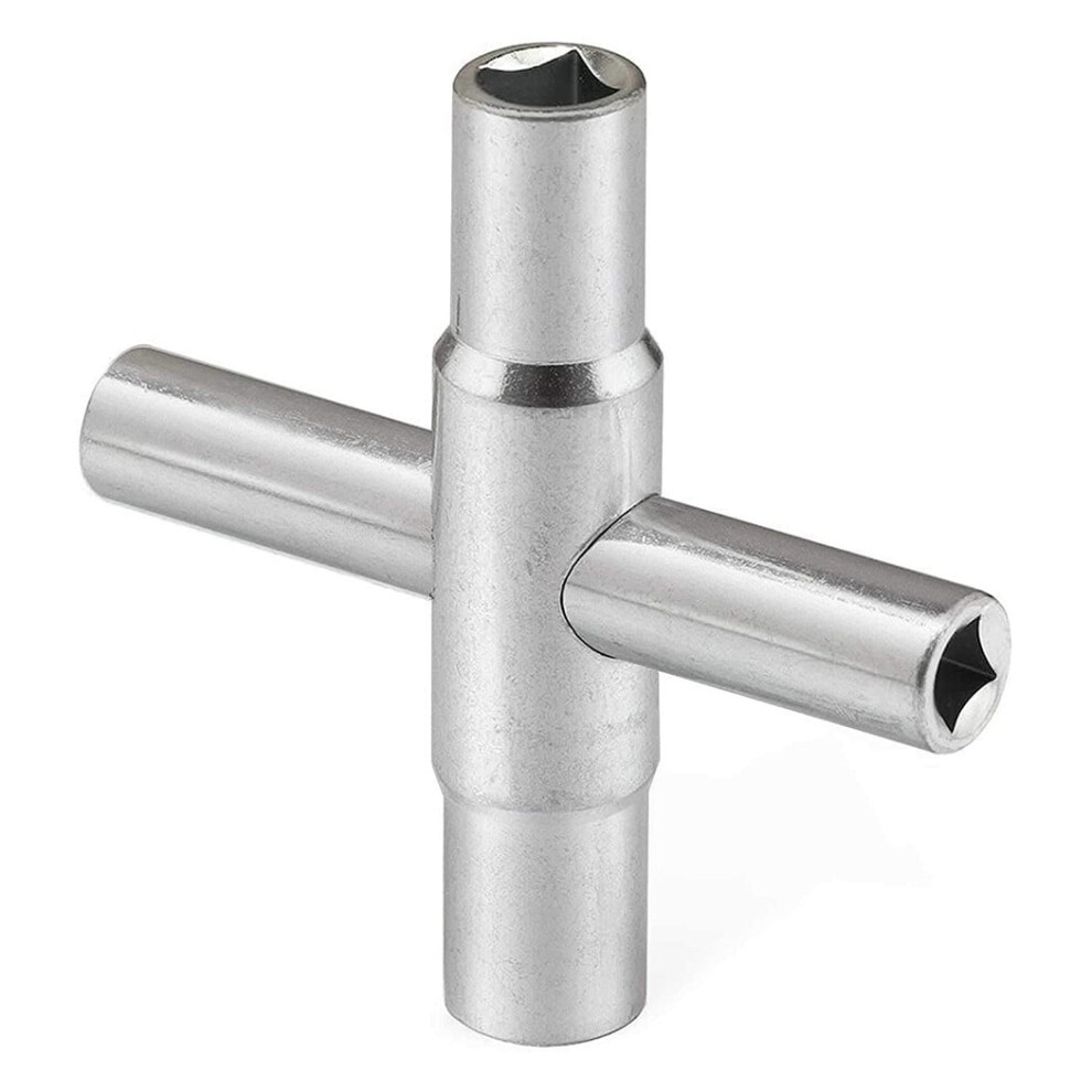Bathroom Accessories 4-Way Sillcock Key Steel Sillcock Wrench Utility Key For Hose Bib Spigot Valve 9353595648210
