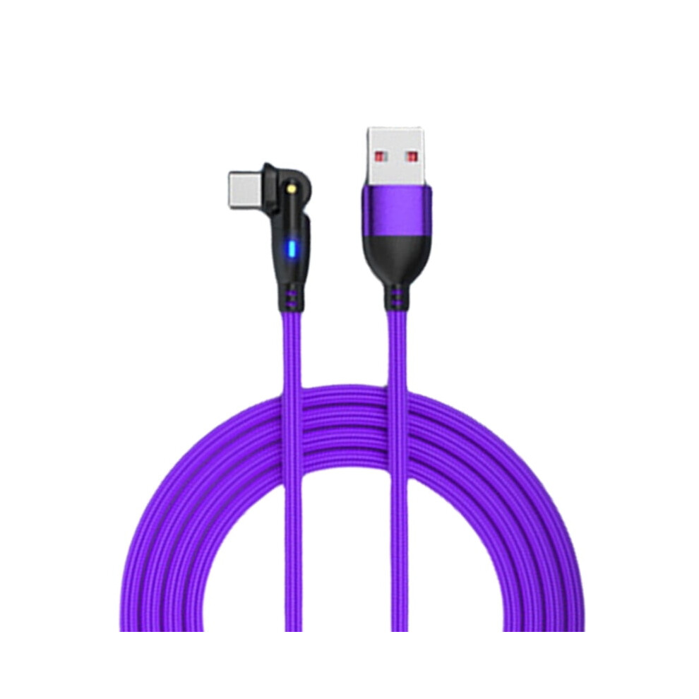 Usb To Type C Fast Charging Cable 180 Degree Rotate Data Cord For Smartphone 9353595647947