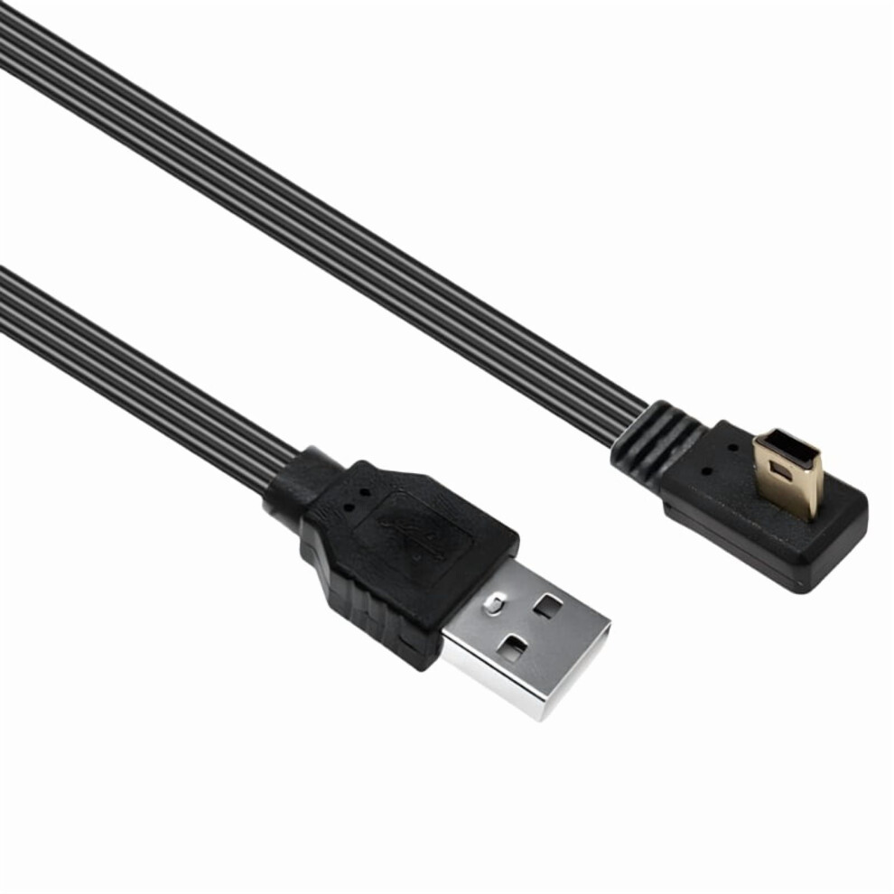 Mini Usb To Usb Right Angle Cable Usb 2.0 Silicone Flat Wire Supports 5V 2A Charging 480Mbps Data Transfer Cable 9353595650930