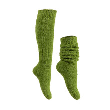 asdoklhq Fuzzy Socks for Women Japanese Style Leg Warmers Wool Knit Long Leg Warmers Loose High Socks Green Free Size