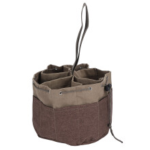 Sac à outils en toile avec fermeture à cordon, léger, pliable, multi-poches, organiseur de vis, poignée robuste, matériaux durables et
