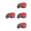 80Pcs Bowling Ball Sanding Pads Kit Red Sponge for Ball Surface Care 5