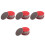 80Pcs Bowling Ball Sanding Pads Kit Red Sponge for Ball Surface Care 6