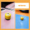 2Pcs Yellow ABS Compact Car Compass Accurate Navigation for Dashboard 9