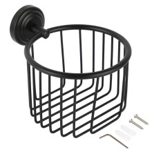 Vintage Toilet Paper Basket, Wall Mounted Bathroom Accessories With Rustproof Copper Material, Decorative Design Elevates Your Space, Easy