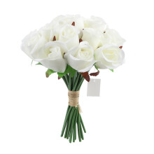 Eleganță durabilă, flori artificiale decorative cu lungime reglabilă a tulpinii pentru buchete de mireasă din mătase, trandafiri artificiali