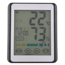 Moniteur de température et d'humidité intérieures avec activation par écran tactile, hygromètre-thermomètre numérique de haute précision pour