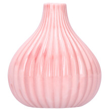 Rustic Home Decor Vase, Coastal Art Ceramic Mini Vase With Textured Flower Pattern, Exquisitely Crafted Handcrafted Pink Vase Resistant To Fading,