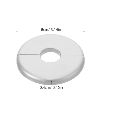 Round Plumbing Cover Ppr Silver 4pcs 1