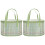 2Pcs Woven Bamboo Fruit Basket with Lid Assorted Colors for Storage 2