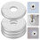 Round Plumbing Cover Ppr Silver 4pcs 9