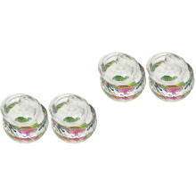 4Pcs Nail Art Cups Premium Crystal Storage for Manicures