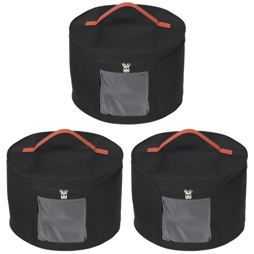 3Pcs Black Household Hat Box Wardrobe Storage Container 1