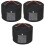 3Pcs Black Household Hat Box Wardrobe Storage Container 3