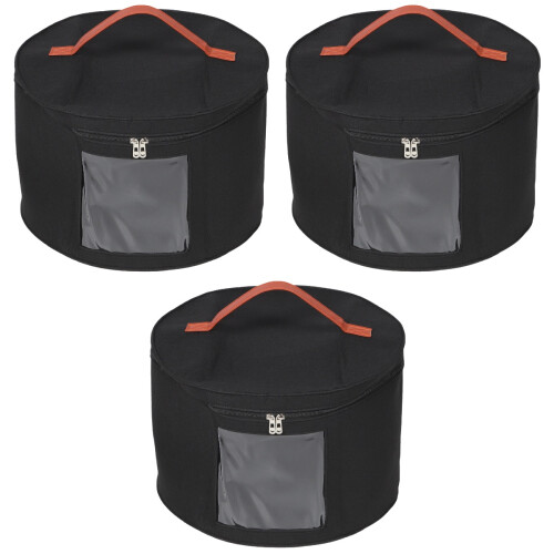 3Pcs Black Household Hat Box Wardrobe Storage Container 2