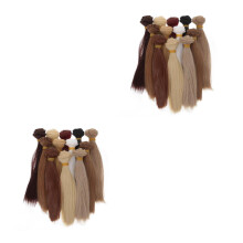 24Pcs Long Straight Doll Wigs High Temp Fiber Assorted Color DIY