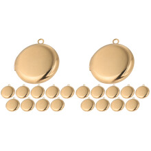 20Pièces Pendentifs Locket Rond Collier Photo Cadeau Raffiné
