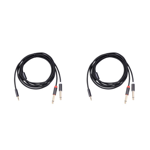 2Pièces Câble Audio Connecteur Noir Usage Pro
