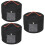 3Pcs Black Household Hat Box Wardrobe Storage Container 6