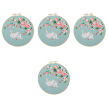 4Ensembles Kit Broderie Main Coton Assorti Pour Projets DIY Adultes