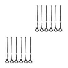 12Pcs Black ABS Flagpole Mounts for Bicycle and Motorcycle Rear Rack
