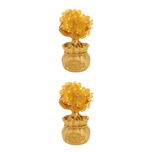 2Pièces Décoration De Bureau Arbre Résine